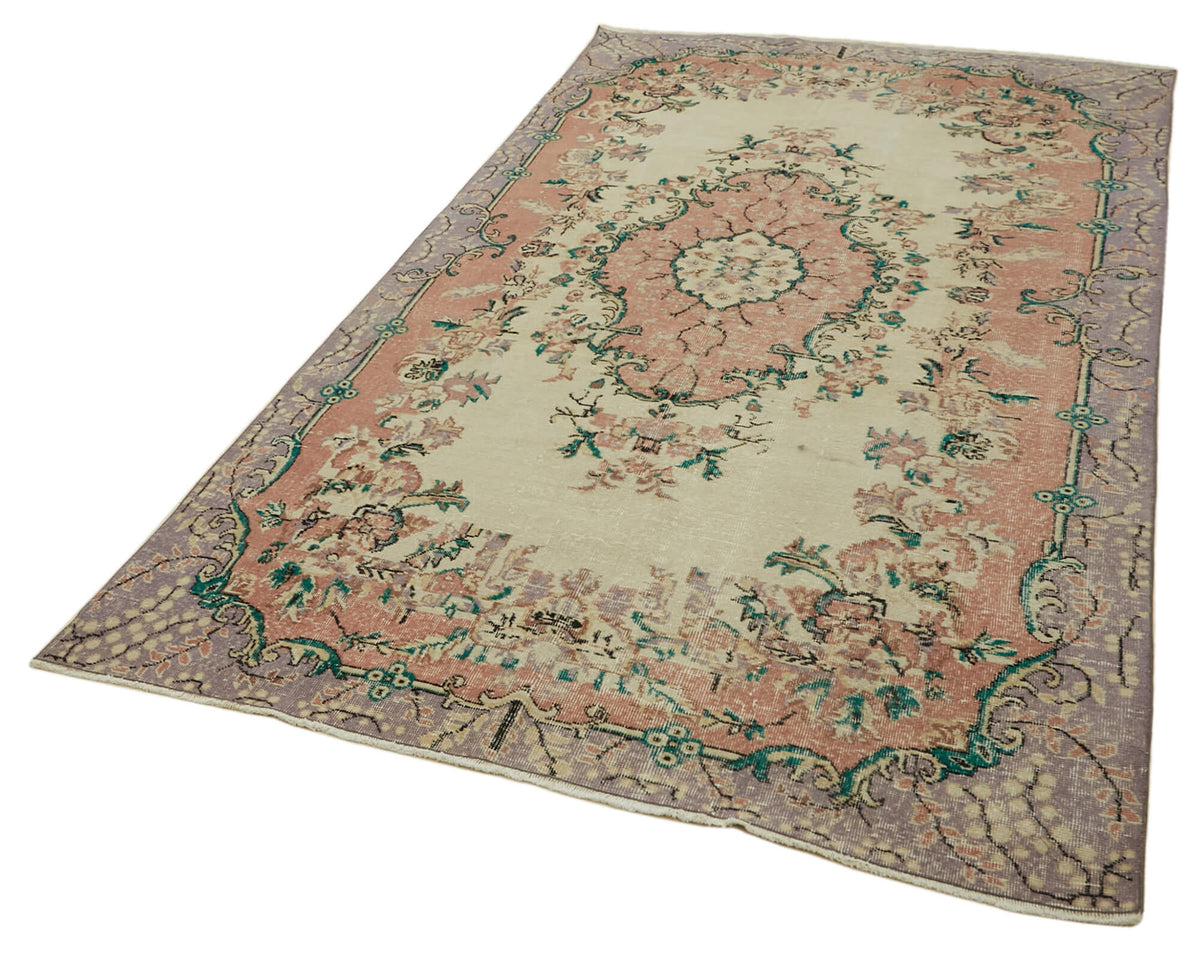 Tinra Krem Madalyon Desenli Yün Halı 180x333 cm 46111 – doku yakın çekim