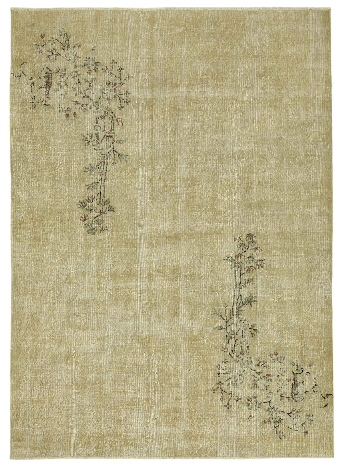 Tinra Bej Modern Halı, Kahverengi Çiçek Desenli 210x291 cm 46331