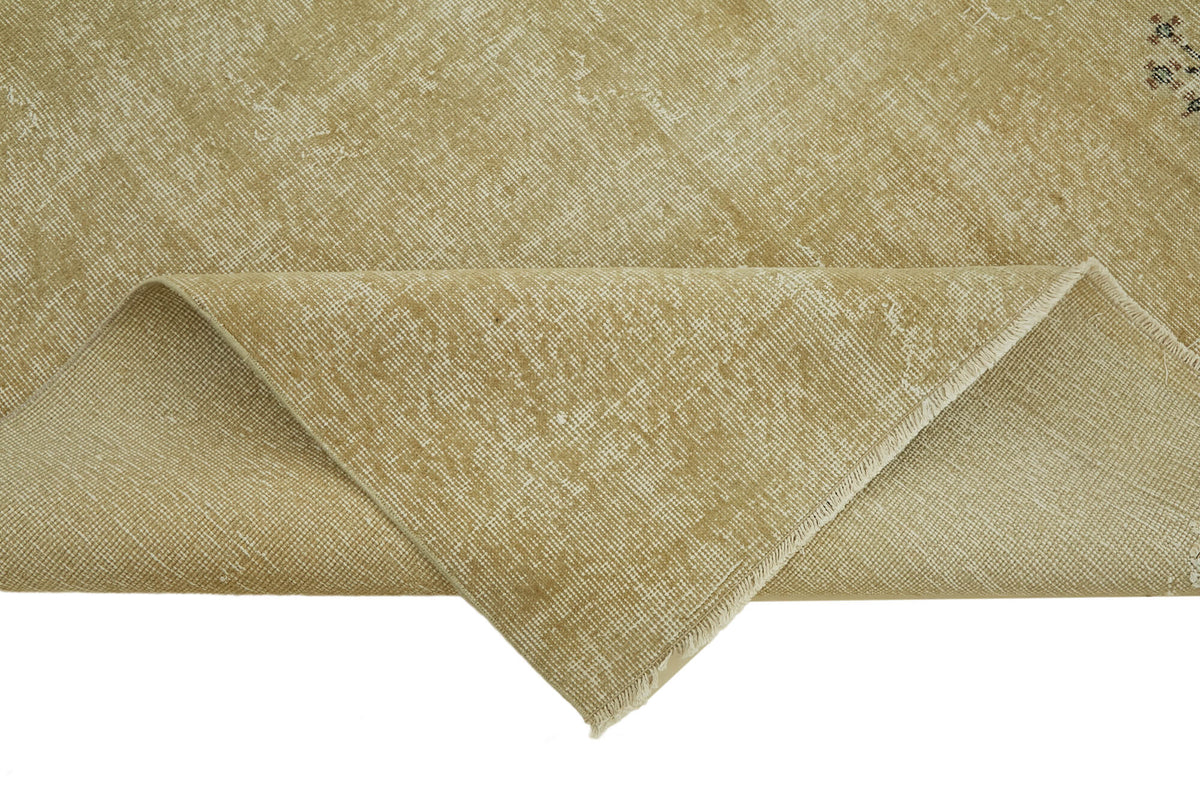 Tinra Bej Modern Halı, Kahverengi Çiçek Desenli 210x291 cm 46331 – kenar detayı