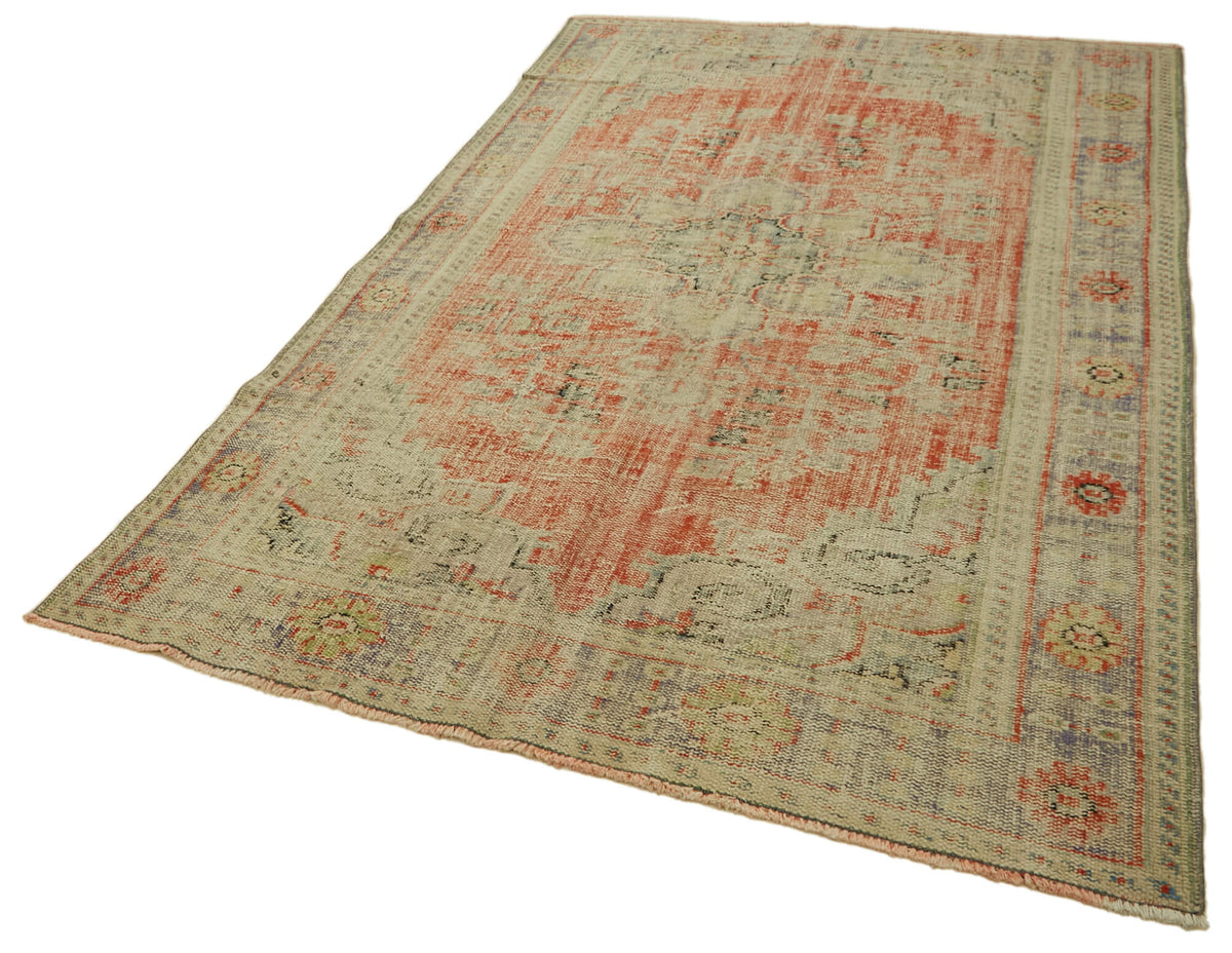 Tinra Bej Turuncu Madalyon Desenli Klasik El Dokuma Halı 190x297 cm – doku yakın çekim