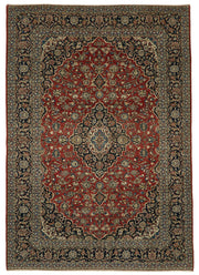 Rusvo Kırmızı Madalyon Desenli Pamuk Yün El Dokuma Halı 255x370 cm