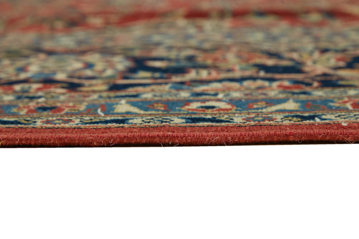 Rusvo Kırmızı Madalyon Desenli Pamuk Yün El Dokuma Halı 255x370 cm – farklı açı
