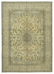 Rusvo Açık Mavi Halı Vintage Madalyon Desenli 242x342 cm 46459