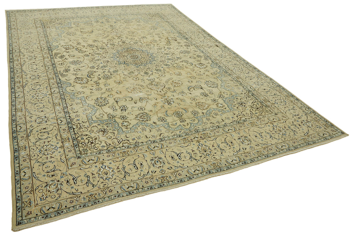 Rusvo Açık Mavi Halı Vintage Madalyon Desenli 242x342 cm 46459 – genel görünüm