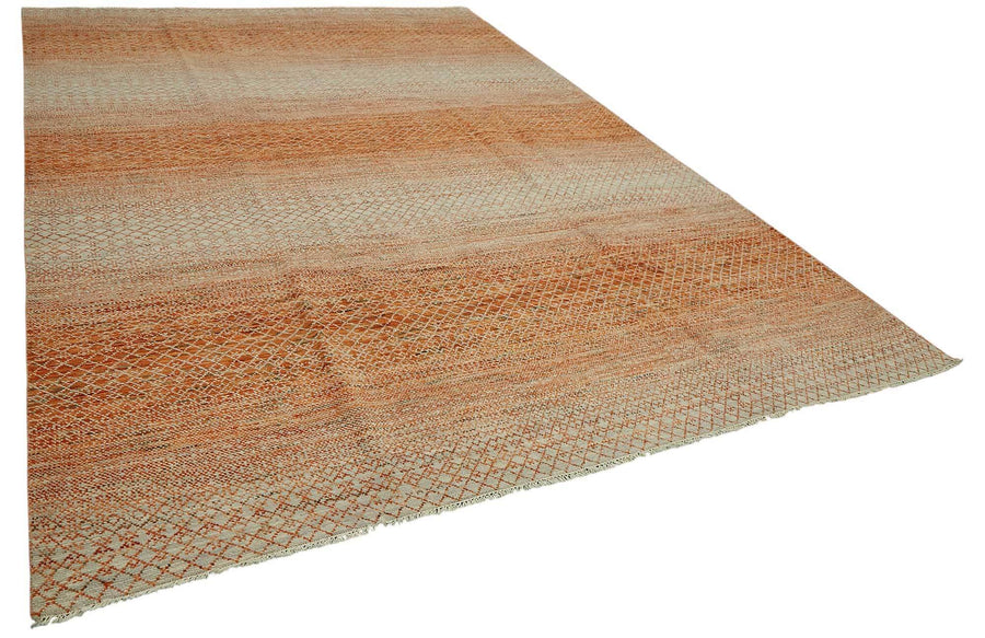 Nivro Bej Rengi Halı Modern Geometrik Desenli El Dokuma 306x425 cm – genel görünüm