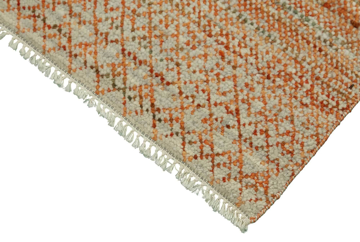 Nivro Bej Rengi Halı Modern Geometrik Desenli El Dokuma 306x425 cm – detay görünümü
