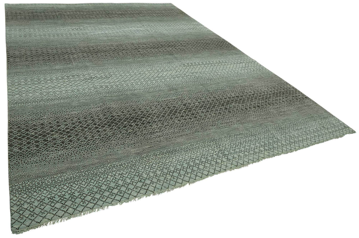 Nivro Antrasit Gri Geometrik Desenli El Dokuma Halı 303x427 cm – genel görünüm