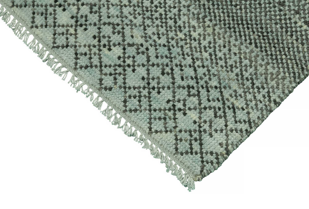 Nivro Antrasit Gri Geometrik Desenli El Dokuma Halı 303x427 cm – detay görünümü
