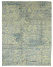 Nivro Soyut Desenli Mavi Bej El Dokuma Uşak Halı 280x363 cm