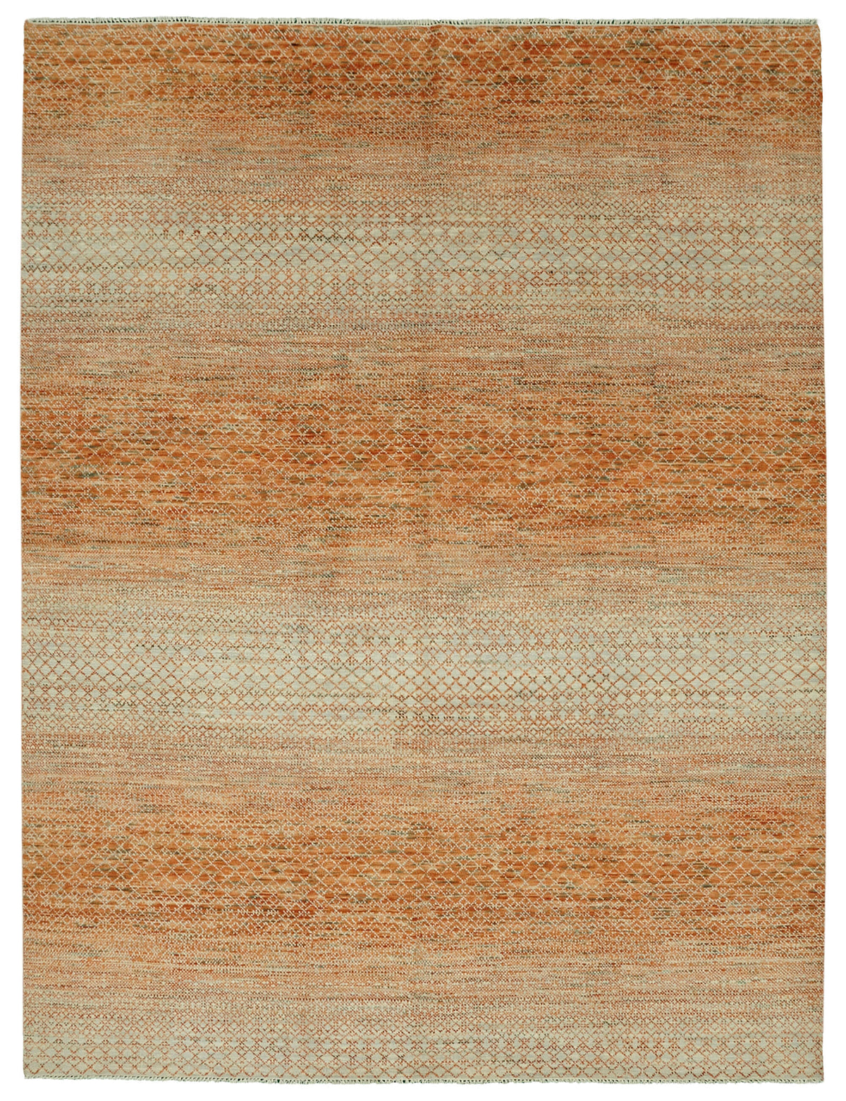 Nivro Uşak Turuncu Bej Geometrik El Dokuma Halı 276x365 cm 46550