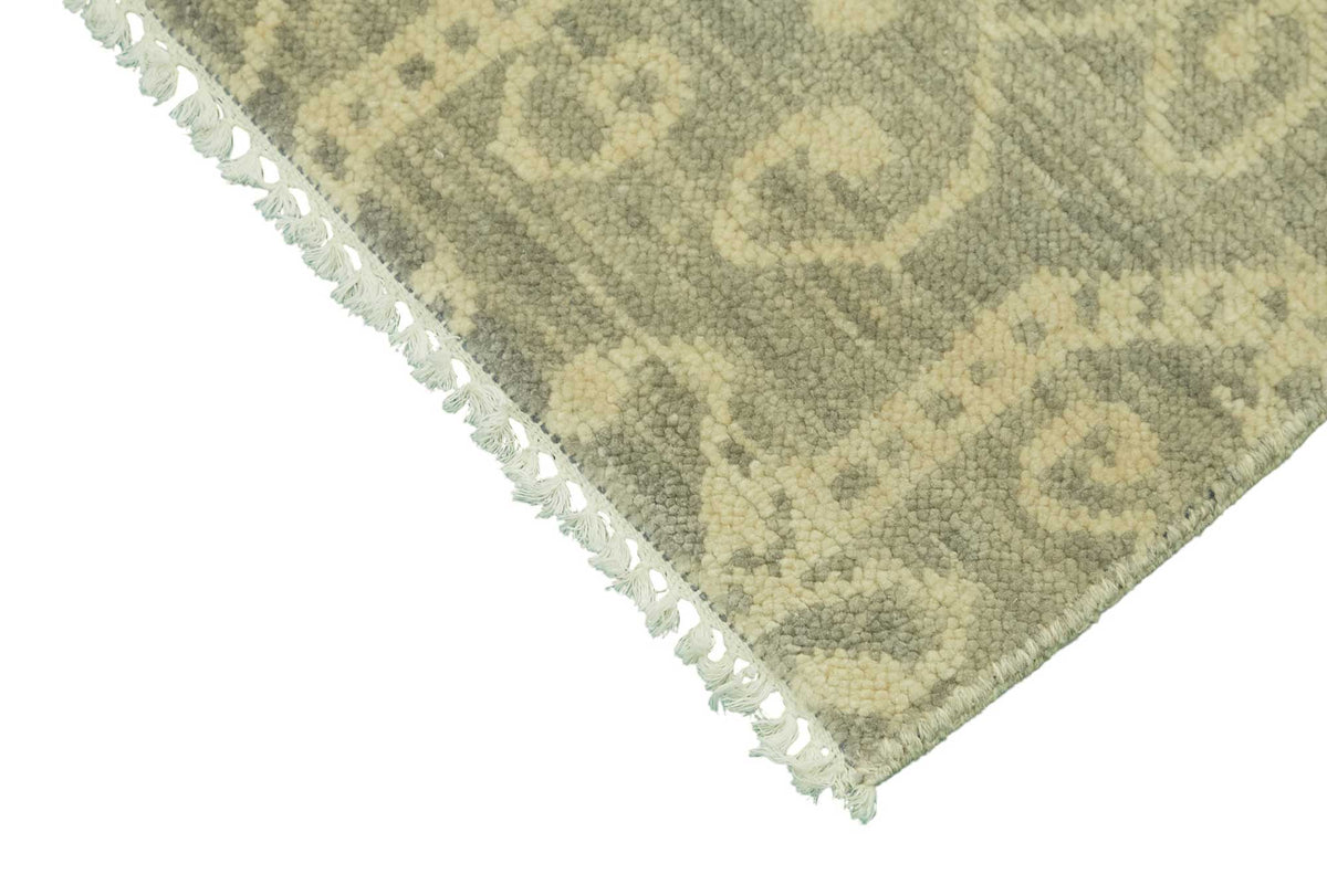 Nivro Bej Gri Geometrik Modern El Dokuma Halı 251x352 cm – detay görünümü