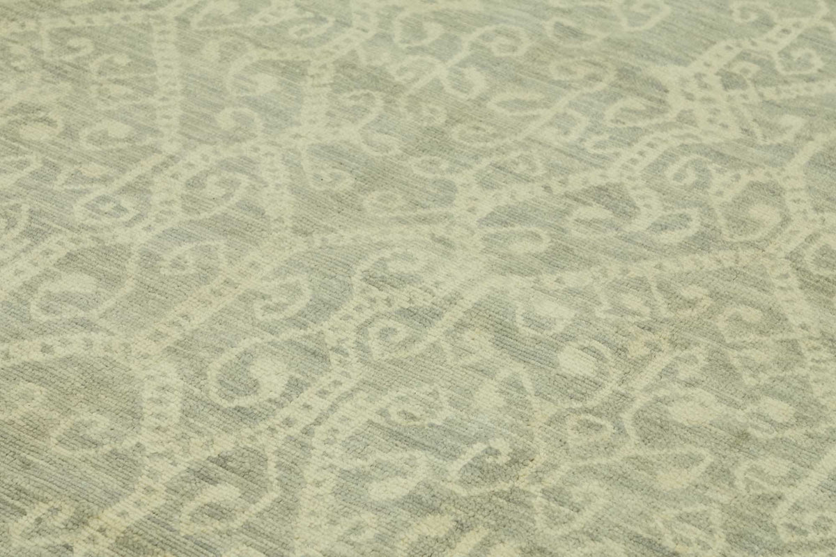 Nivro Bej Gri Geometrik Modern El Dokuma Halı 251x352 cm – mekânda kullanım