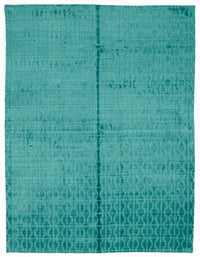 Nivro Turkuaz Halı Modern Soyut Desenli El Dokuma 260x345 cm 46590