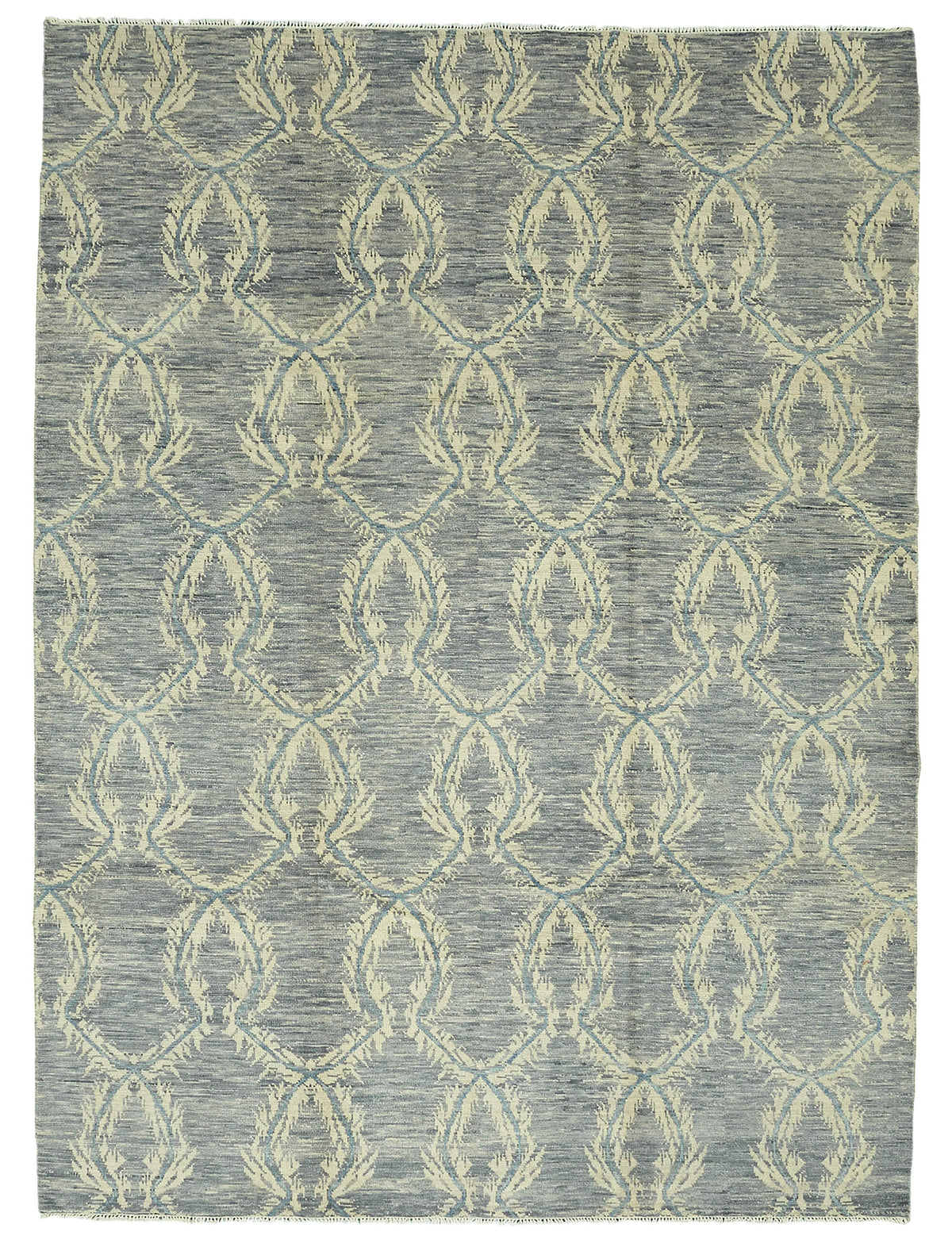 Nivro Gri Bej Geometrik Desenli Modern El Dokuma Halı 272x370 cm