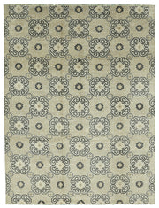 Nivro Vintage Uşak Bej Antrasit Geometrik Desenli Halı 278x362 cm 46598