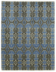 Nivro Uşak Mavi Gri Geometrik El Dokuma Halı 276x357 cm