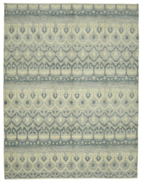 Nivro Dokuma Modern Geometrik Gri ve Krem Renkli Halı 274x355 cm
