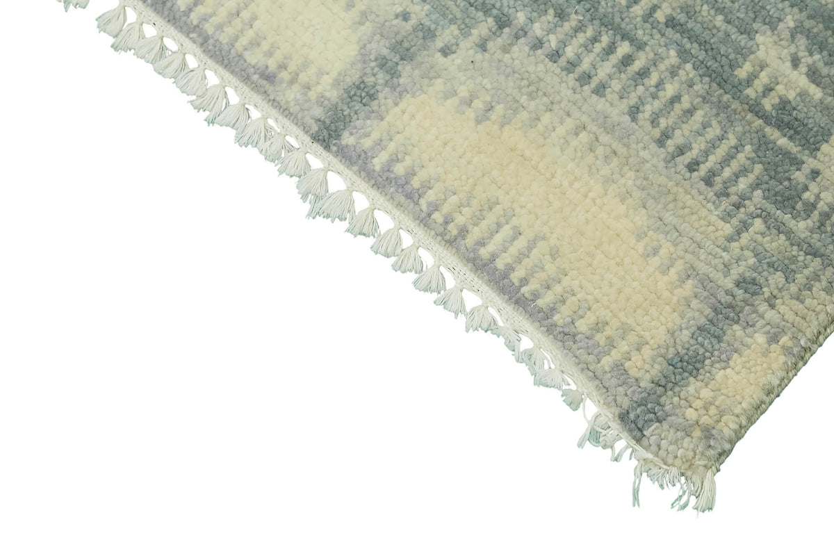Nivro Dokuma Modern Geometrik Gri ve Krem Renkli Halı 274x355 cm – detay görünümü