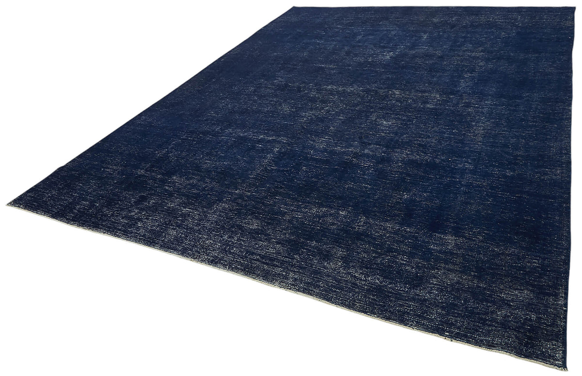 Zelko Lacivert Gri Melanj Dokulu Desensiz El Dokuma Halı 280x373 cm – doku yakın çekim