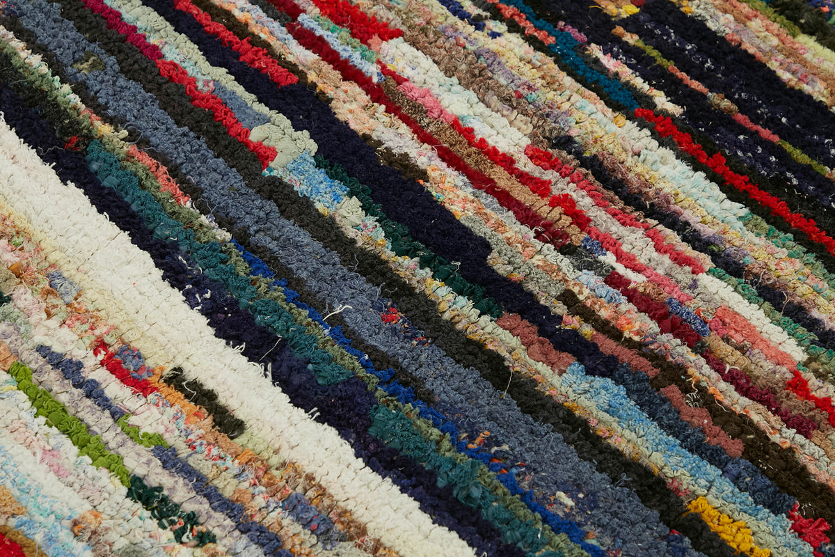 Linvar Çok Renkli Soyut Asimetrik El Dokuma Halı 160x200 cm – mekânda kullanım