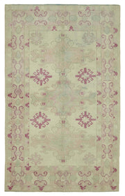 Kavale Anadolu Halısı Bej Pembe Geometrik Desenli 153x245 cm 46734