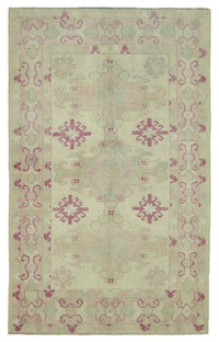 Kavale Anadolu Halısı Bej Pembe Geometrik Desenli 153x245 cm 46734