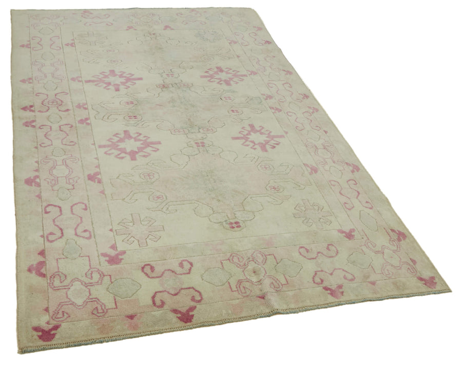 Kavale Anadolu Halısı Bej Pembe Geometrik Desenli 153x245 cm 46734 – genel görünüm