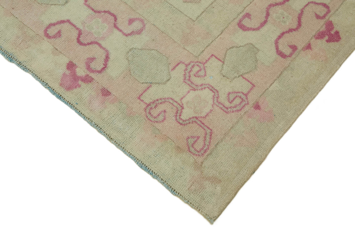 Kavale Anadolu Halısı Bej Pembe Geometrik Desenli 153x245 cm 46734 – detay görünümü