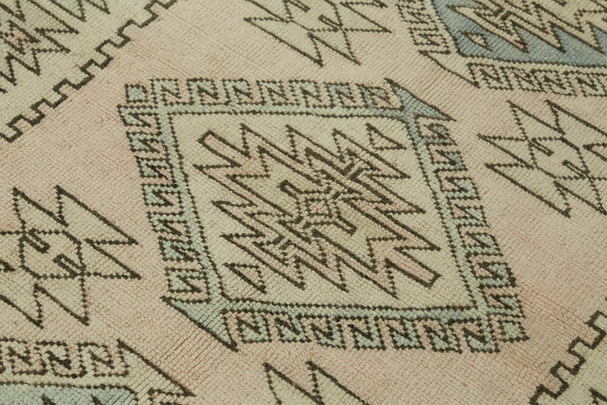 Gekro Bej Gri Geometrik Etnik El Dokuma Halı 123x199 cm – mekânda kullanım