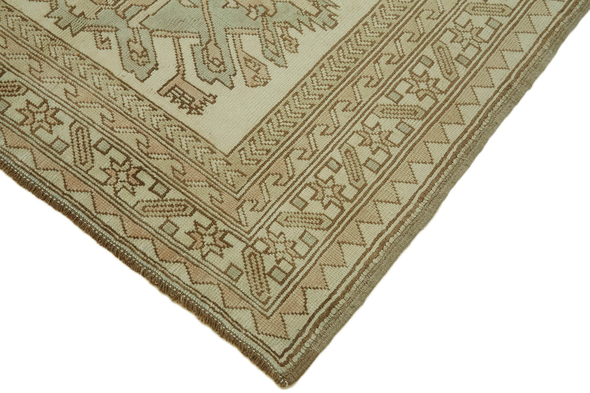 Gekro El Dokuma Bej Yeşil Geometrik Etnik Halı 135x188 cm 46750 – detay görünümü