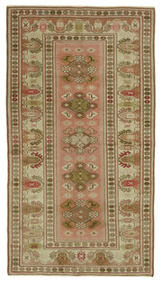 Kavale Anadolu Vintage Pembe Geometrik El Dokuma Halı 130x238 cm 46753