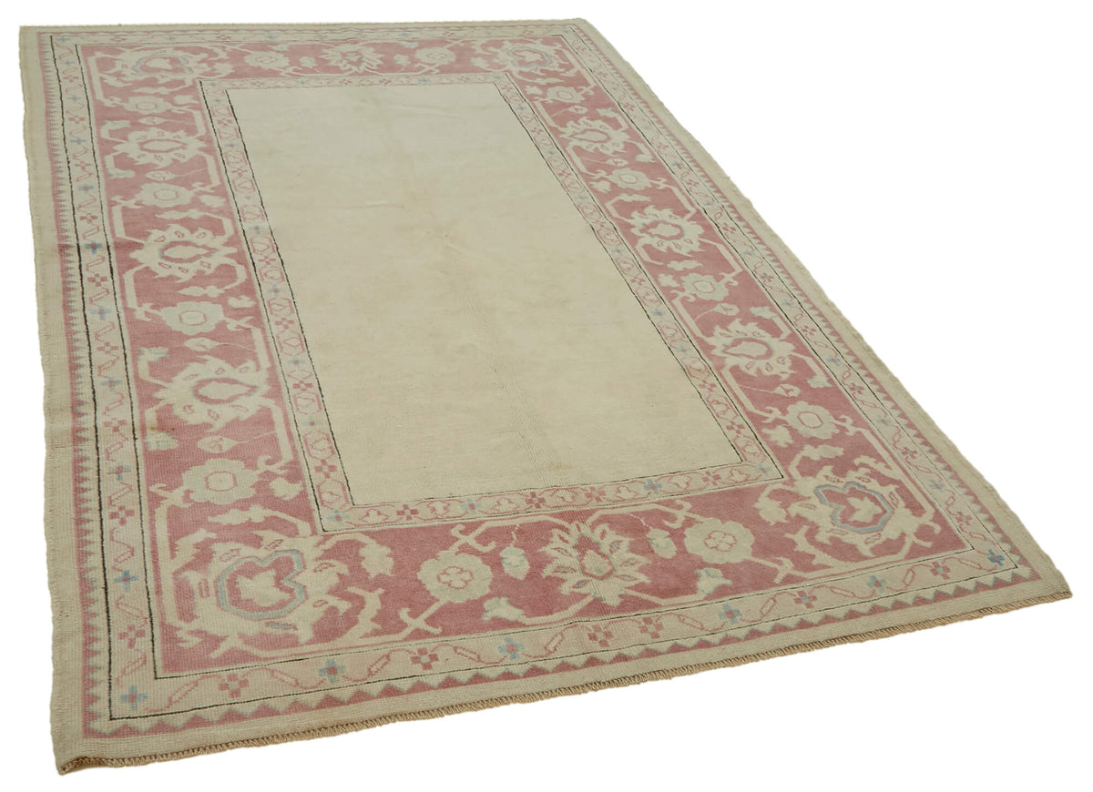 Kavale Anadolu El Dokuma Bej Bordürlü Düz Halı 162x237 cm 46758 – genel görünüm