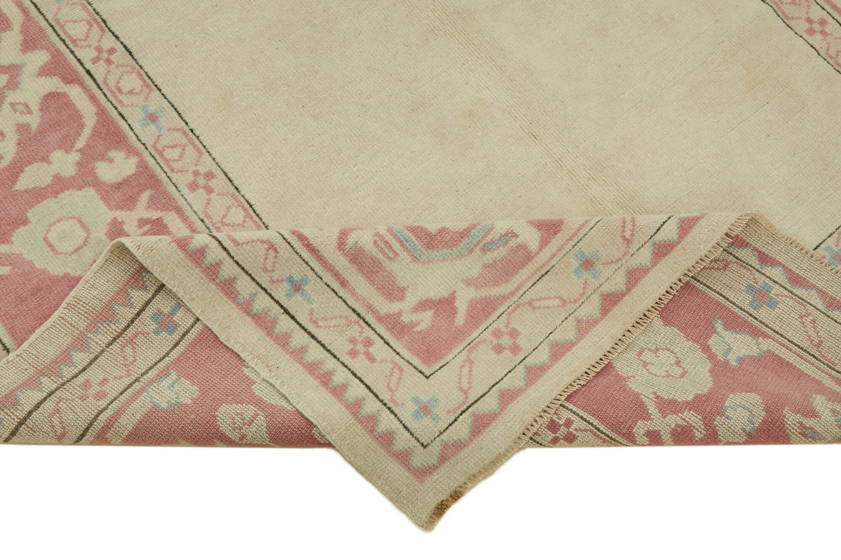 Kavale Anadolu El Dokuma Bej Bordürlü Düz Halı 162x237 cm 46758 – kenar detayı
