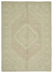 Kavale Dokuma Modern Halı Bej ve Pembe Geometrik Desenli 218x294 cm