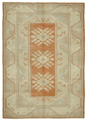 Kavale Vintage El Dokuma Açık Bej Geometrik Desenli Halı 197x281 cm