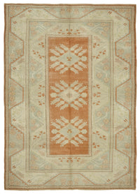 Kavale Vintage El Dokuma Açık Bej Geometrik Desenli Halı 197x281 cm