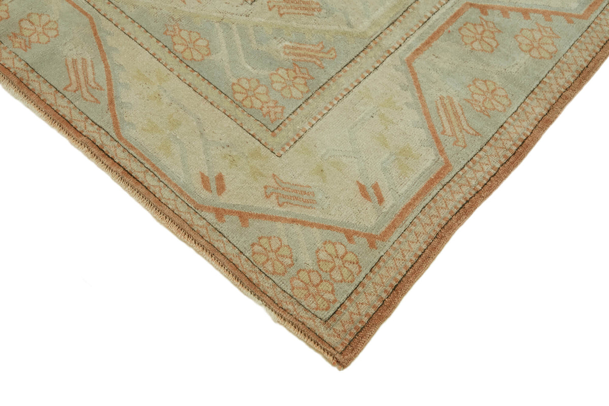 Kavale Vintage El Dokuma Açık Bej Geometrik Desenli Halı 197x281 cm – detay görünümü