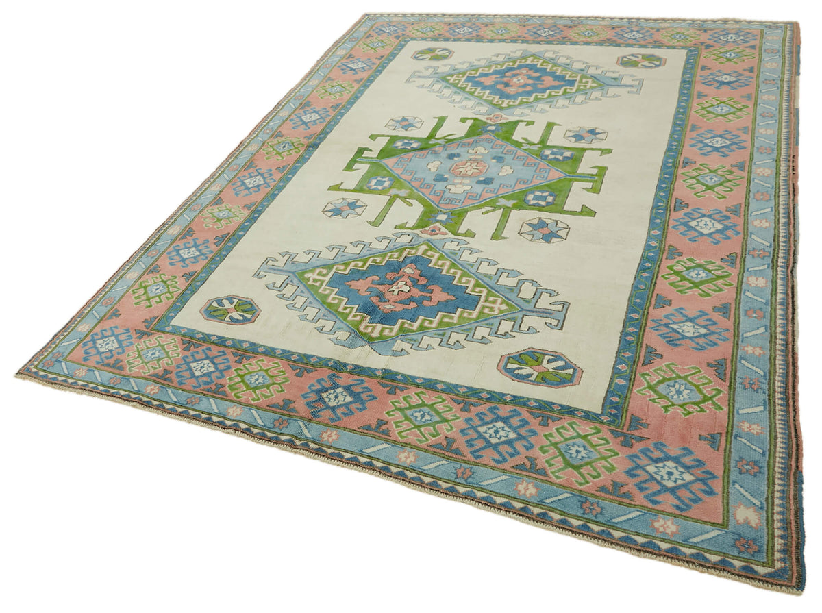 Kavale Vintage Düz Dokuma Düz Krem Geometrik Desenli Halı 211x274 cm – doku yakın çekim