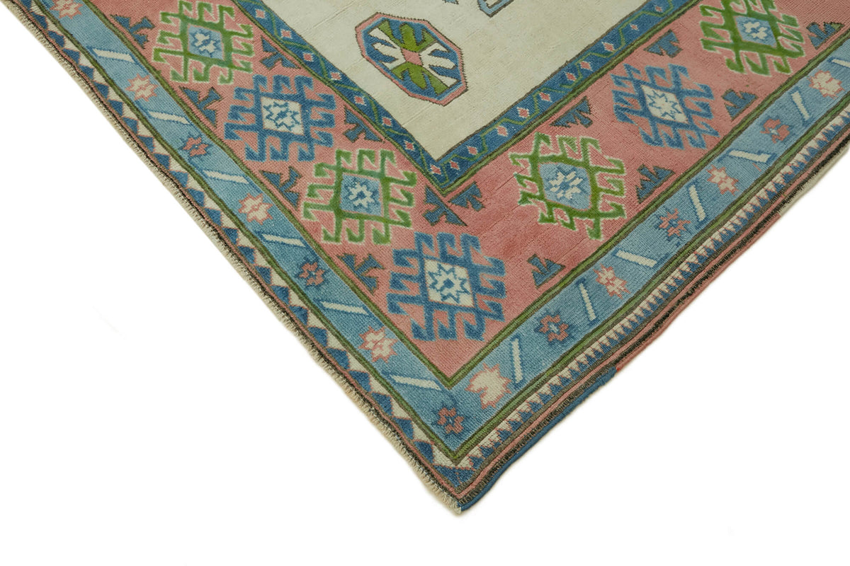 Kavale Vintage Düz Dokuma Düz Krem Geometrik Desenli Halı 211x274 cm – detay görünümü