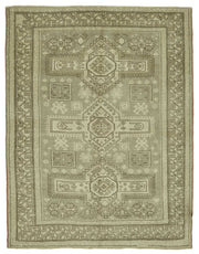 Kavale Bej Rengi Geometrik Desenli El Dokuma Halı 158x212 cm