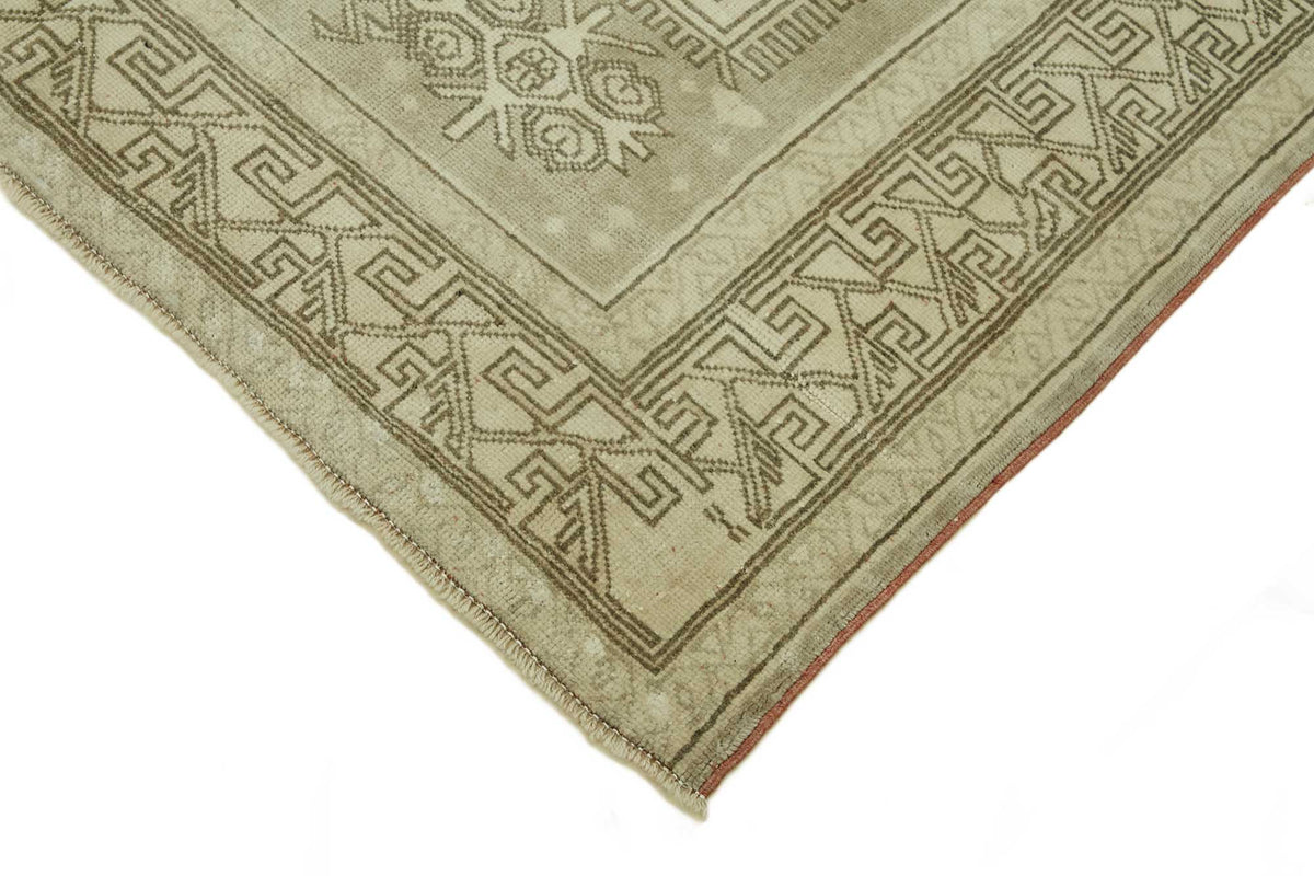 Kavale Bej Rengi Geometrik Desenli El Dokuma Halı 158x212 cm – detay görünümü
