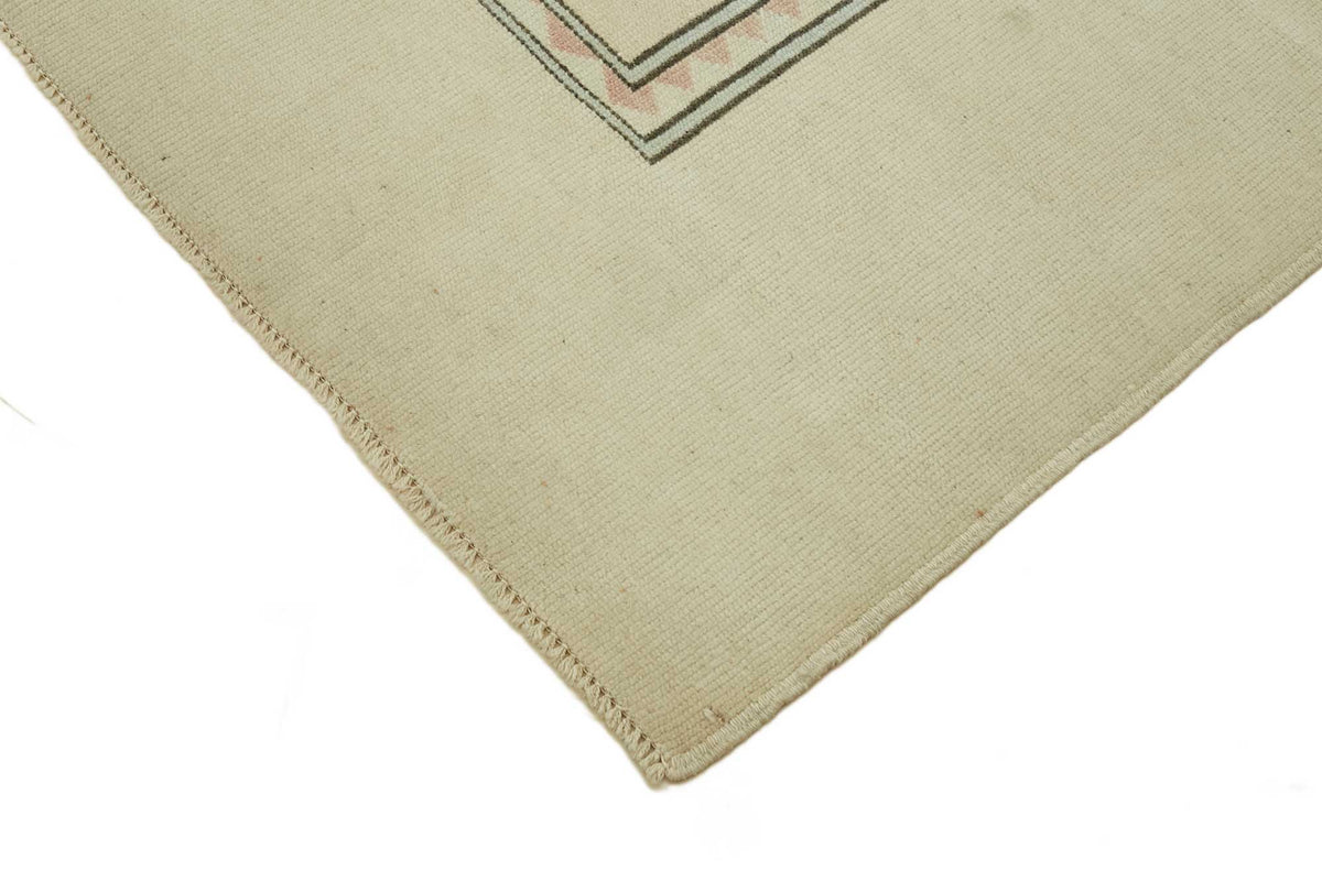Kavale Bej Gri Geometrik Yün El Dokuma Halı 214x275 cm – detay görünümü