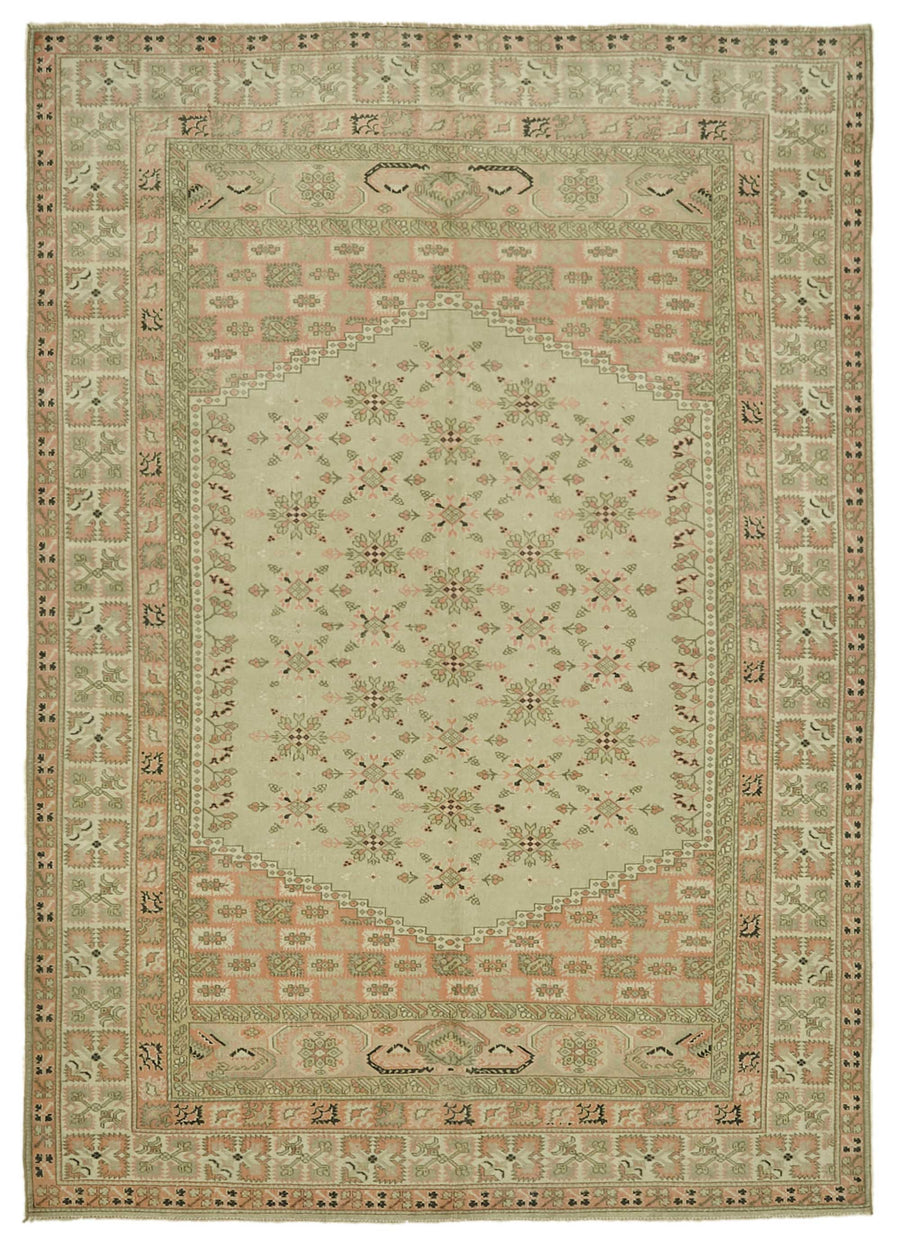 Kavale Anadolu Halısı Bej Pembe Geometrik Desenli 180x258 cm 46792