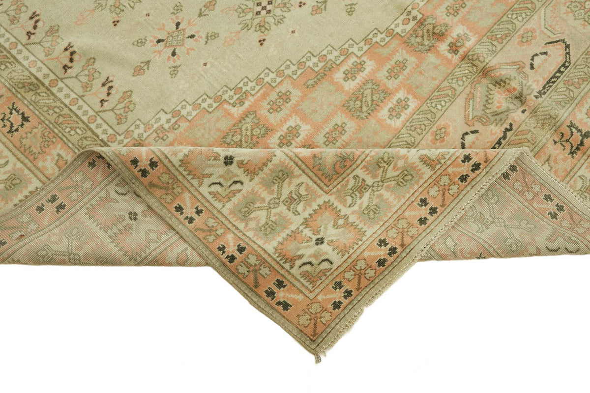 Kavale Anadolu Halısı Bej Pembe Geometrik Desenli 180x258 cm 46792 – kenar detayı