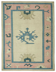 Kavale Geometrik Desenli El Dokuma Modern Halı Krem Pembe 234x307 cm