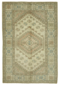 Kavale Anadolu El Dokuma Bej Halı Geometrik Desenli 162x236 cm 46800