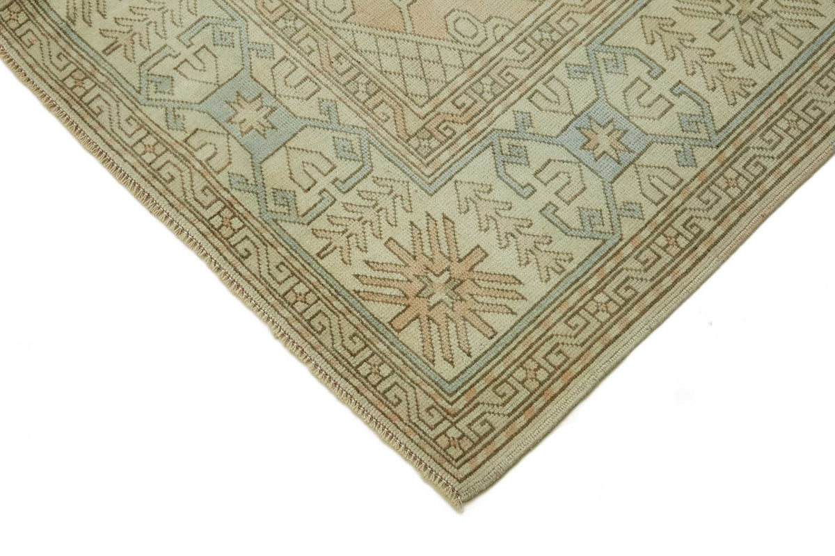 Kavale Anadolu El Dokuma Bej Halı Geometrik Desenli 162x236 cm 46800 – detay görünümü