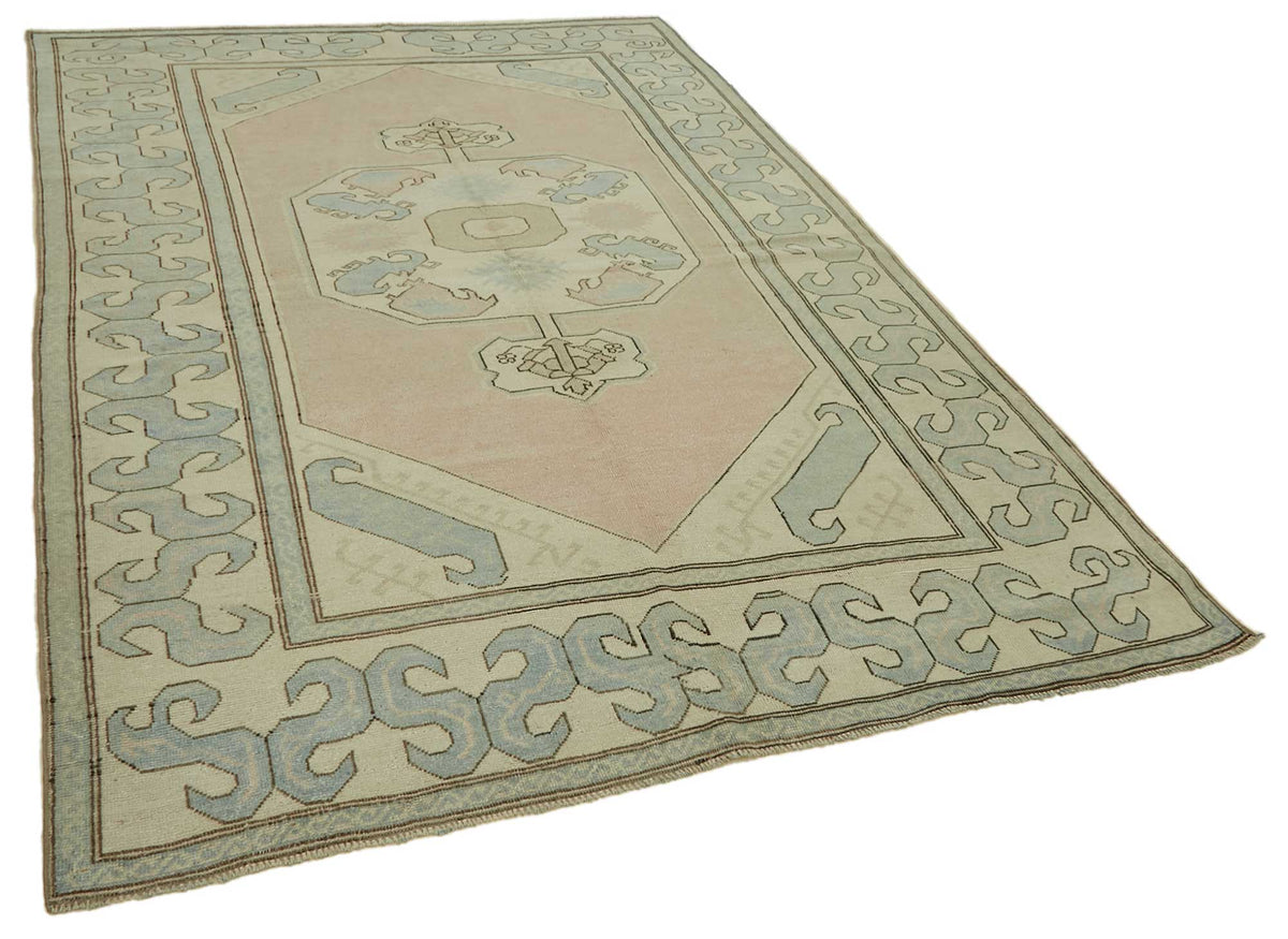 Kavale Vintage Madalyon Desenli Toz Pembe Halı 191x266 cm 46801 – genel görünüm