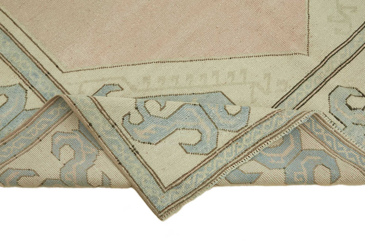 Kavale Vintage Madalyon Desenli Toz Pembe Halı 191x266 cm 46801 – kenar detayı