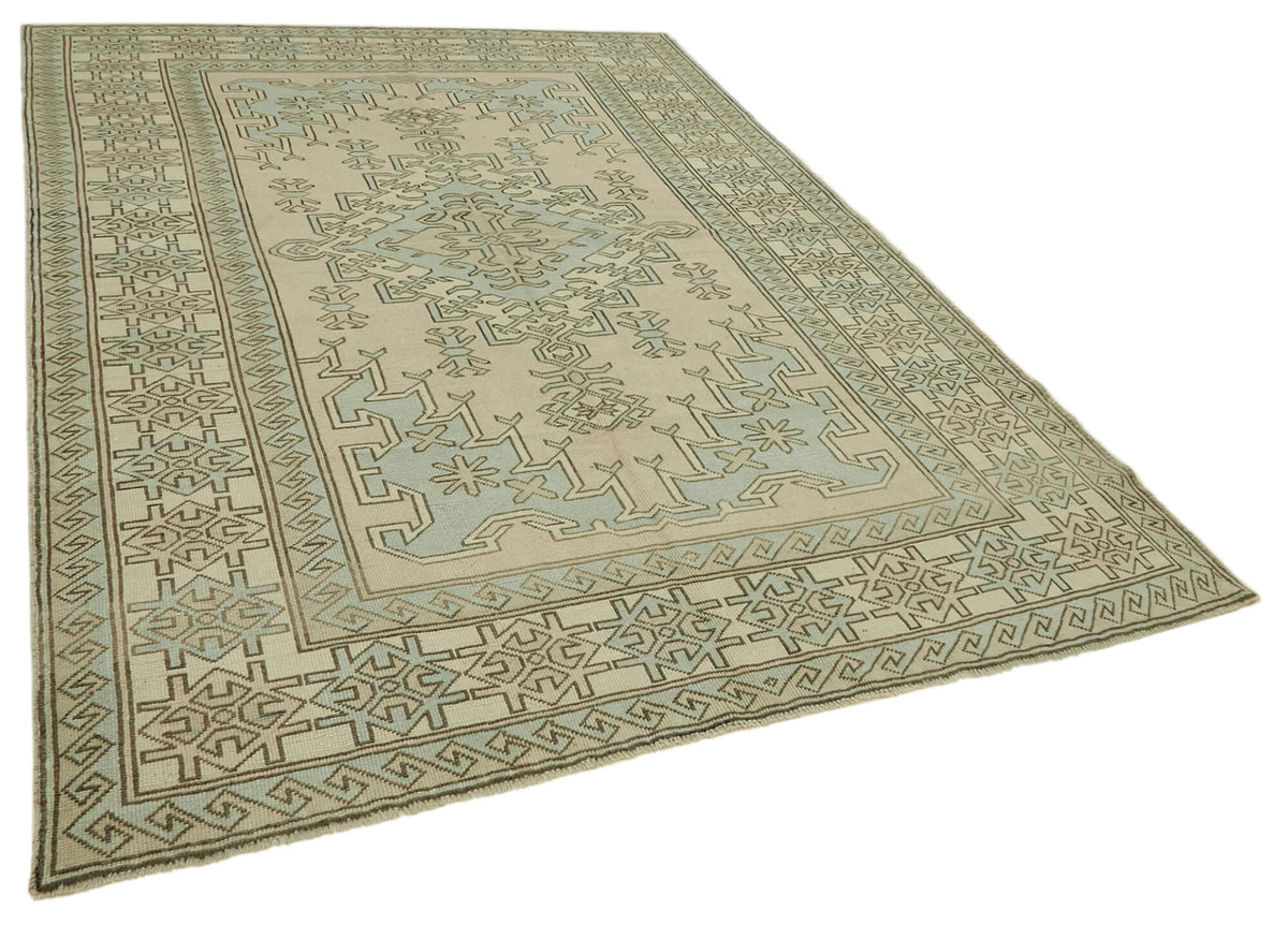 Kavale Anadolu Dokuma Açık Mavi Madalyon Desenli Halı 201x290 cm – genel görünüm